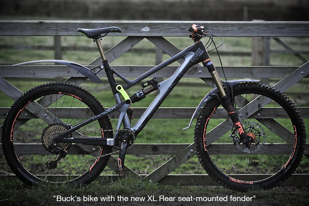 Crud Raceguard XL Mountain Bike MTB Rear Mudguard 27.5 29er Black